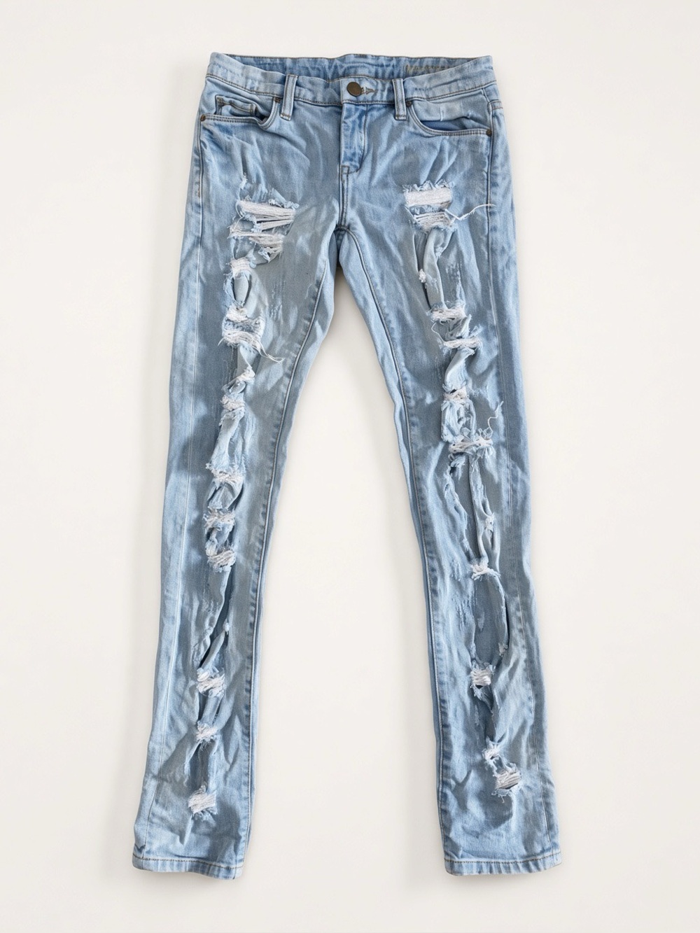 Blank NYC Destroyed Light Wash Skinny Jeans | 25